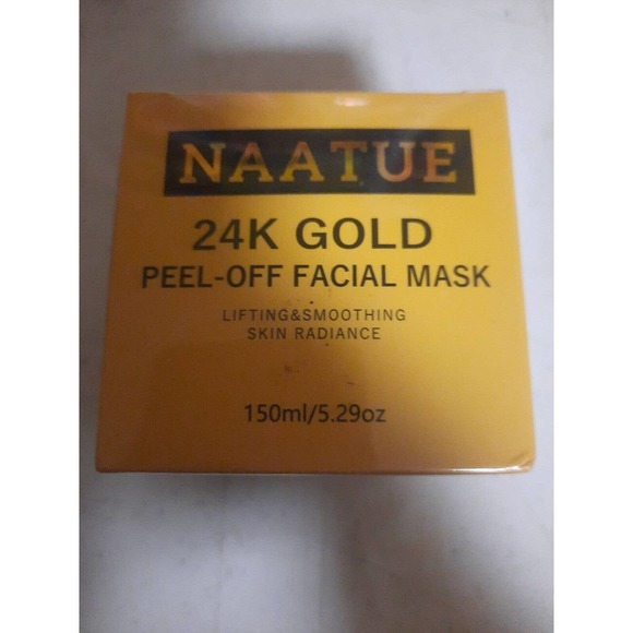 NAATUE 24K Gold Face Mask Blackhead Remover Peel Off Facial Mask - Picture 1 of 5